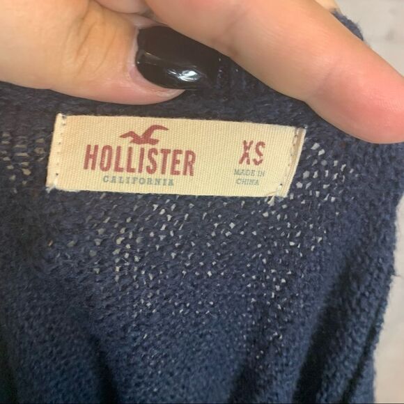 Hollister Geometric V Neck Sweater size XS Black and Gray - Picture 5 of 6